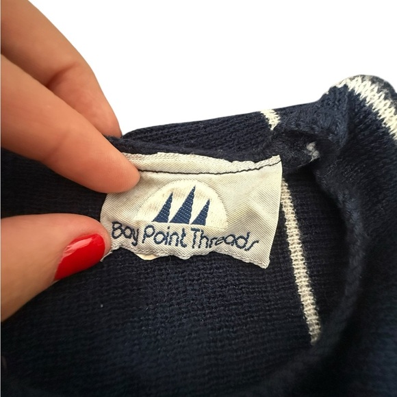 Vintage Bay Point Threads Striped Knit Top – Size L - Picture 3 of 4